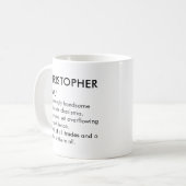 Mug Nom Christopher, Nom éditable, Nom personnalisé (Devant gauche)