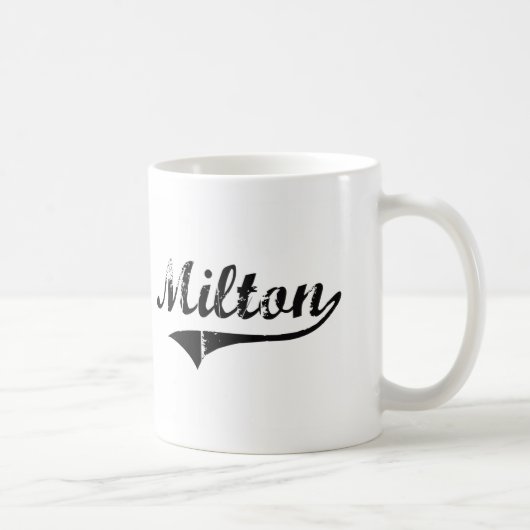 Mug Nom classique de style de Milton (Droite)
