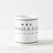 Mug Nom commercial de la profession moderne blanc (Centre)