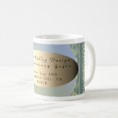 Mug Nom commercial Emblème floral (Devant droit)