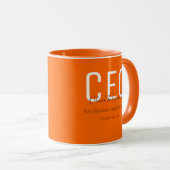 Mug Nom commercial Orange CEO (Devant droit)