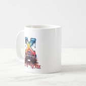 Mug Nom customisé 'X' Boue Splatter Camion Monstrous (Devant gauche)