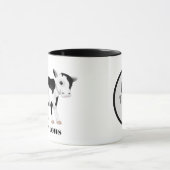 Mug Nom d'ajout de l'amant de vache mignonne (Centre)