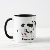 Mug Nom d'ajout de l'amant de vache mignonne (Gauche)