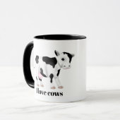 Mug Nom d'ajout de l'amant de vache mignonne (Devant gauche)