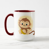 Mug nom d'ajout de singe monogramme (Gauche)