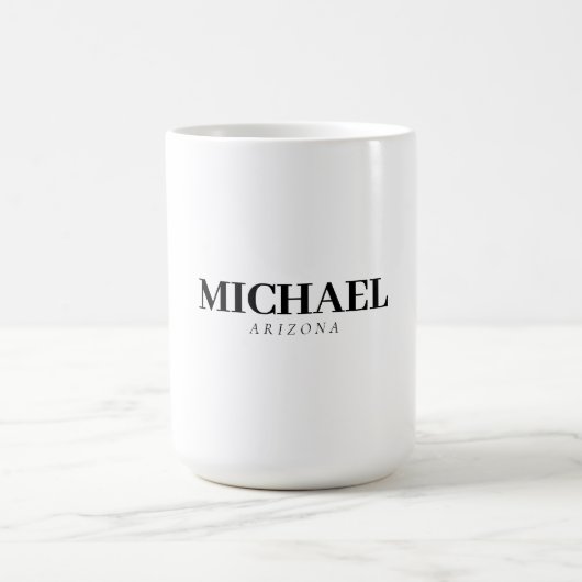Mug Nom d'ajout personnel moderne exclusif (Centre)
