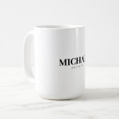 Mug Nom d'ajout personnel moderne exclusif (Devant gauche)
