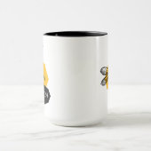 Mug Nom d'ami de ruche d'abeille mignonne jaune noir m (Centre)