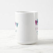 Mug Nom d'amour mignon Coeurs Turquoise Turquoise (Centre)