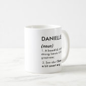 Mug Nom Danielle, Nom modifiable, Nom personnalisé (Devant droit)