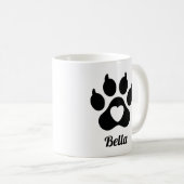Mug Nom d'animal à empreinte de patte minimale Amateur (Devant droit)