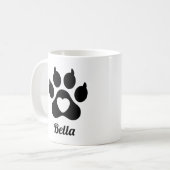 Mug Nom d'animal à empreinte de patte minimale Amateur (Devant gauche)