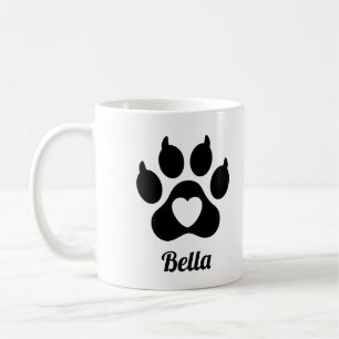 Mug Nom d'animal à empreinte de patte minimale Amateur