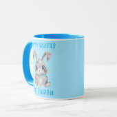 Mug Nom d'Aqua Bunny de Pâques gris (Devant gauche)