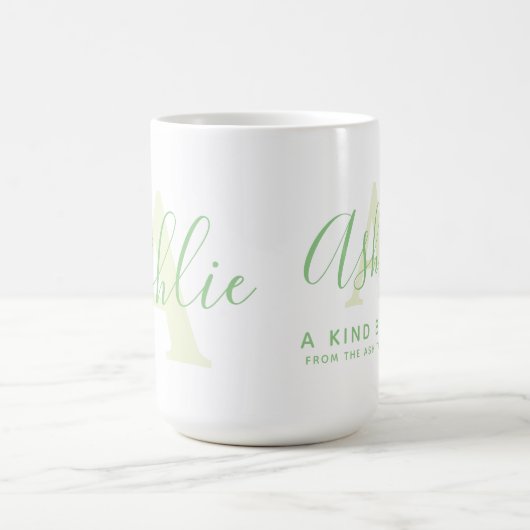 Mug Nom d'Ashlie signification et monogramme Un texte  (Centre)