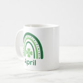 Mug Nom d'avril Clover Boho Rainbow (Devant gauche)