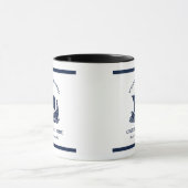 Mug Nom de bateau personnalisé moderne nautique & logo (Centre)