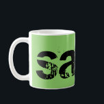 Mug nom de blockletter de Sarah de noir orphelin<br><div class="desc">Sarah est un caractère du noir d'orphelin d'exposition de TV,  le bloc letters.large,  style urbain</div>