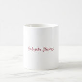 Mug Nom de calligraphie or Rose élégant Blanc (Centre)