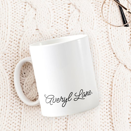 Mug Nom de calligraphie simple et élégante de script d