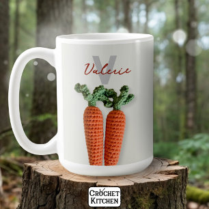 Mug Nom de carottes de Crochet minimalistes Quirky Ami