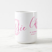 Mug Nom de cassie signification et monogramme de texte (Centre)