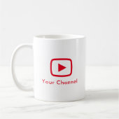 Mug Nom de chaîne Youtube personnalisé (Gauche)