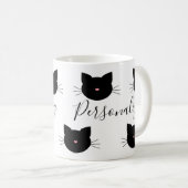 Mug Nom de chat noir personnalisé (Devant droit)