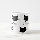 Mug Nom de chat noir personnalisé (Centre)