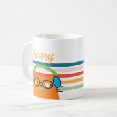 Mug Nom de chat pour casque rétro (Devant gauche)
