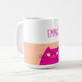 Mug Nom de chat rose (Devant gauche)