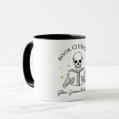 Mug Nom de club de lecture Cadeau drôle de squelette d (Devant gauche)