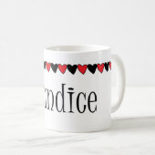 Mug Nom de coeurs de Candice (Devant droit)