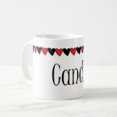 Mug Nom de coeurs de Candice (Devant gauche)