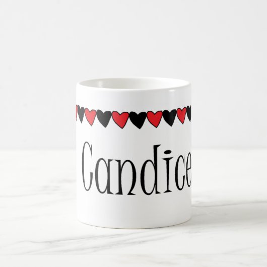 Mug Nom de coeurs de Candice (Centre)
