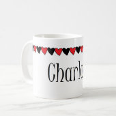 Mug Nom de coeurs de Charlotte (Devant gauche)