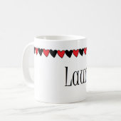 Mug Nom de coeurs de Laura (Devant gauche)