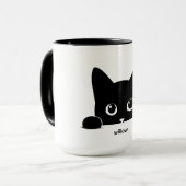 Mug Nom de compagnie de chat mignon personnalisé (Devant gauche)