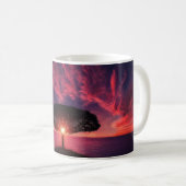 Mug Nom de coucher de soleil rouge (Devant droit)