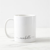 Mug Nom de couleur de texte personnalisé simple modern (Gauche)