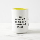 Mug Nom de couleur modifiable Monogramme Écrire des ca (Centre)