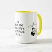 Mug Nom de couleur modifiable Monogramme Écrire des ca (Devant droit)