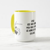 Mug Nom de couleur modifiable Monogramme Écrire des ca (Devant gauche)