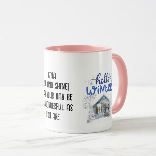 Mug Nom de couleur modifiable Photo Écrire Cadeaux de (Devant droit)