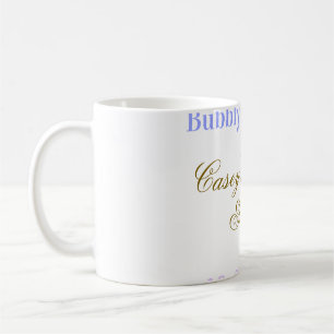 Mug nom de date de douche de mariée pétillante et de b