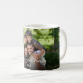 Mug Nom de date de script élégant de photo personnalis (Devant droit)
