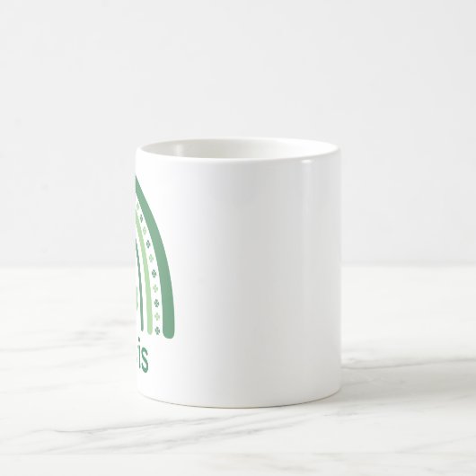 Mug Nom de Davis Clover Boho Rainbow (Centre)
