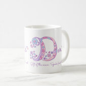 Mug Nom de Doris signifiant fleur cardiaque D monogram (Devant droit)