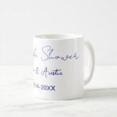 Mug nom de douche de couple date violet tendance simpl (Devant droit)